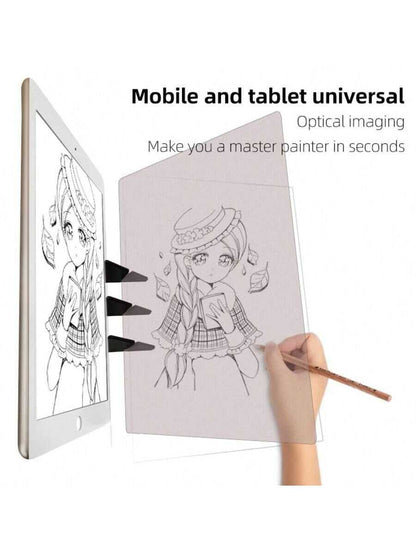 1 Set Creative Drawing & Sketching Tools Kit With Projection Board- Compatible With Phones And Tablets, Suitable For Artists, Painting Lovers, Portable Optical Drawing Projection Tool, Christmas, New