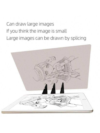 1 Set Creative Drawing & Sketching Tools Kit With Projection Board- Compatible With Phones And Tablets, Suitable For Artists, Painting Lovers, Portable Optical Drawing Projection Tool, Christmas, New