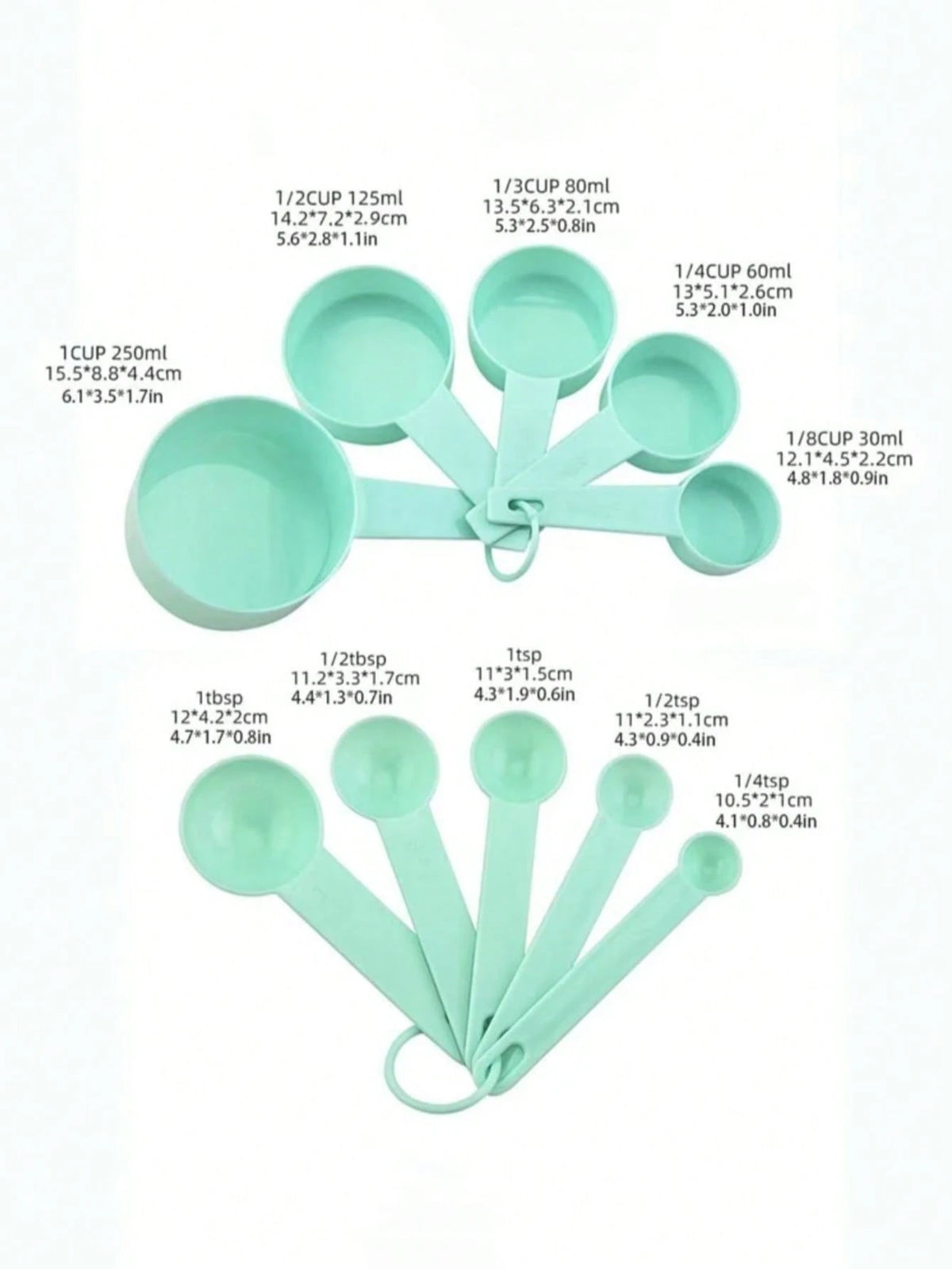 1 Set Of 10,Measuring Cups & Spoons Set,Kitchen Aid Measuring Cups And Spoons,Stackable Cups And Spoons,Kitchen Gadgets For Cooking & Baking