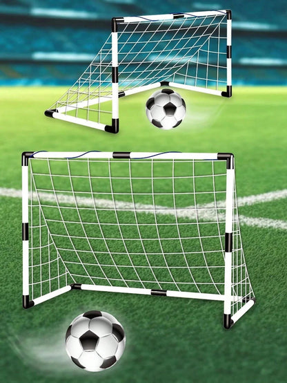 1 Set Of Portable Pop-Up Soccer Goals, Dribbling And Air Pumps, Youth Training Equipment, Soccer Targets, Soccer Goal Practice Equipment, Indoor/Outdoor Sports Games, The Best Gift For Sports Enthusia