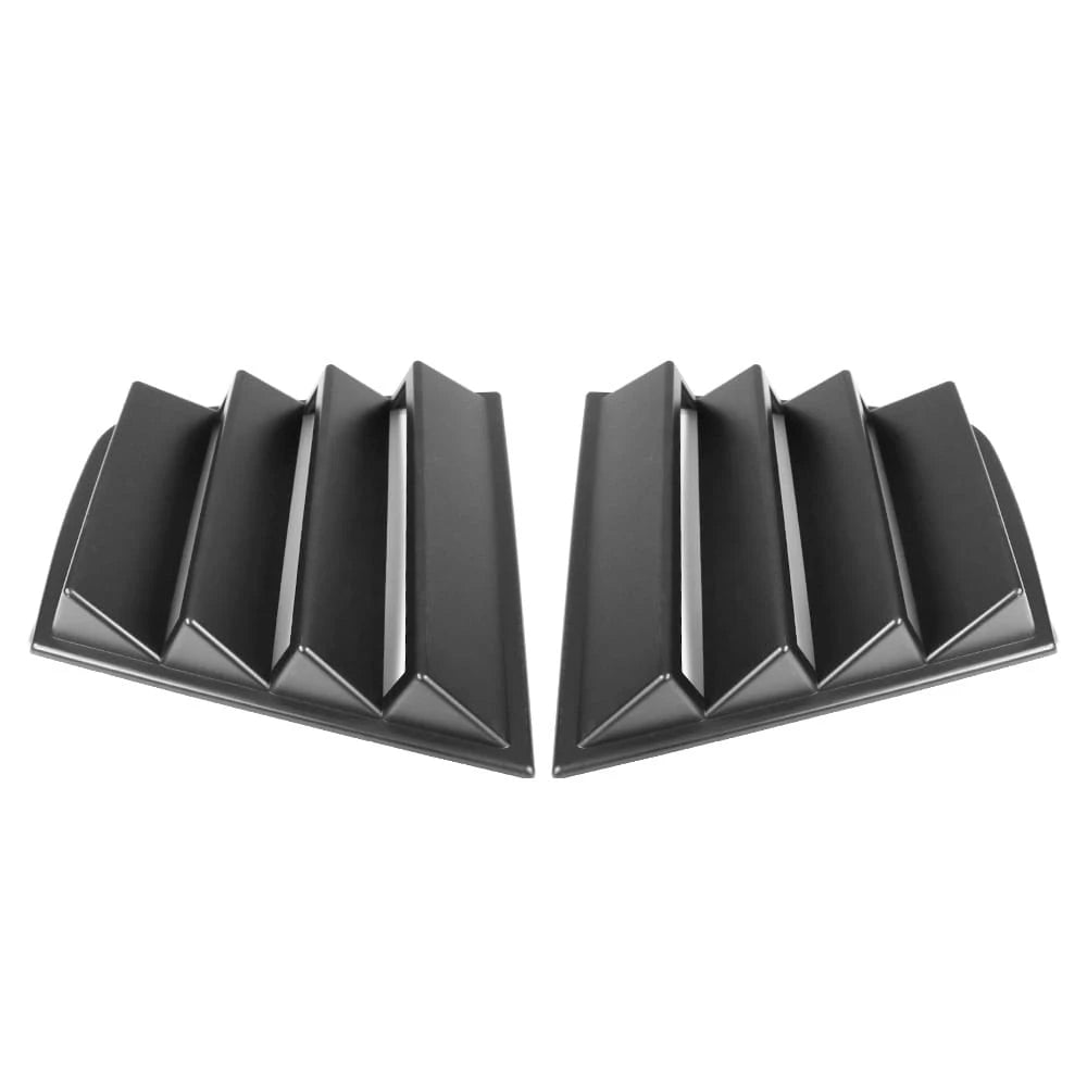 1 Set Side Louver Compatible With 2011-2023 Dodge Charger, V1 Style Matte Black PP Window Vents Guards, 2012 2013 2014 2015 2016 2017 2018 2019 2020 By Ikon Motorsports