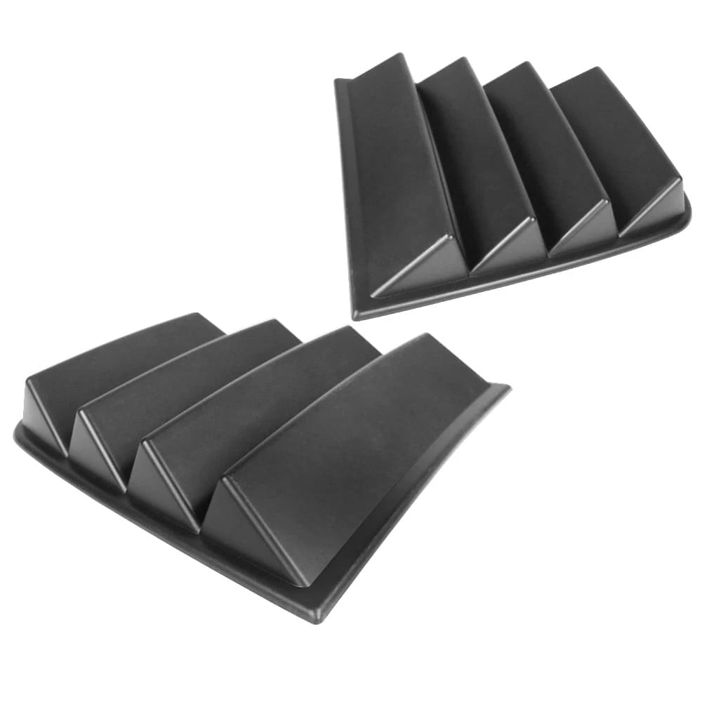 1 Set Side Louver Compatible With 2011-2023 Dodge Charger, V1 Style Matte Black PP Window Vents Guards, 2012 2013 2014 2015 2016 2017 2018 2019 2020 By Ikon Motorsports