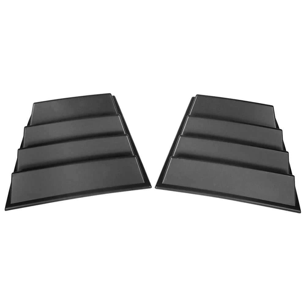 1 Set Side Louver Compatible With 2011-2023 Dodge Charger, V1 Style Matte Black PP Window Vents Guards, 2012 2013 2014 2015 2016 2017 2018 2019 2020 By Ikon Motorsports