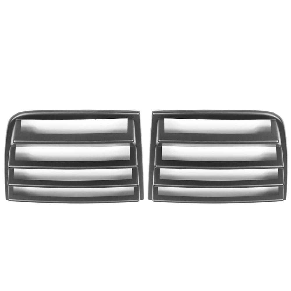 1 Set Side Louver Compatible With 2011-2023 Dodge Charger, V1 Style Matte Black PP Window Vents Guards, 2012 2013 2014 2015 2016 2017 2018 2019 2020 By Ikon Motorsports