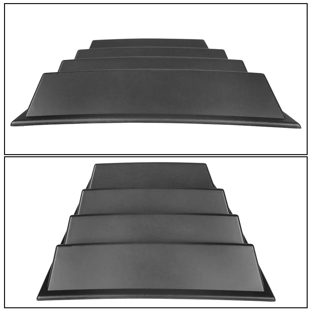 1 Set Side Louver Compatible With 2011-2023 Dodge Charger, V1 Style Matte Black PP Window Vents Guards, 2012 2013 2014 2015 2016 2017 2018 2019 2020 By Ikon Motorsports