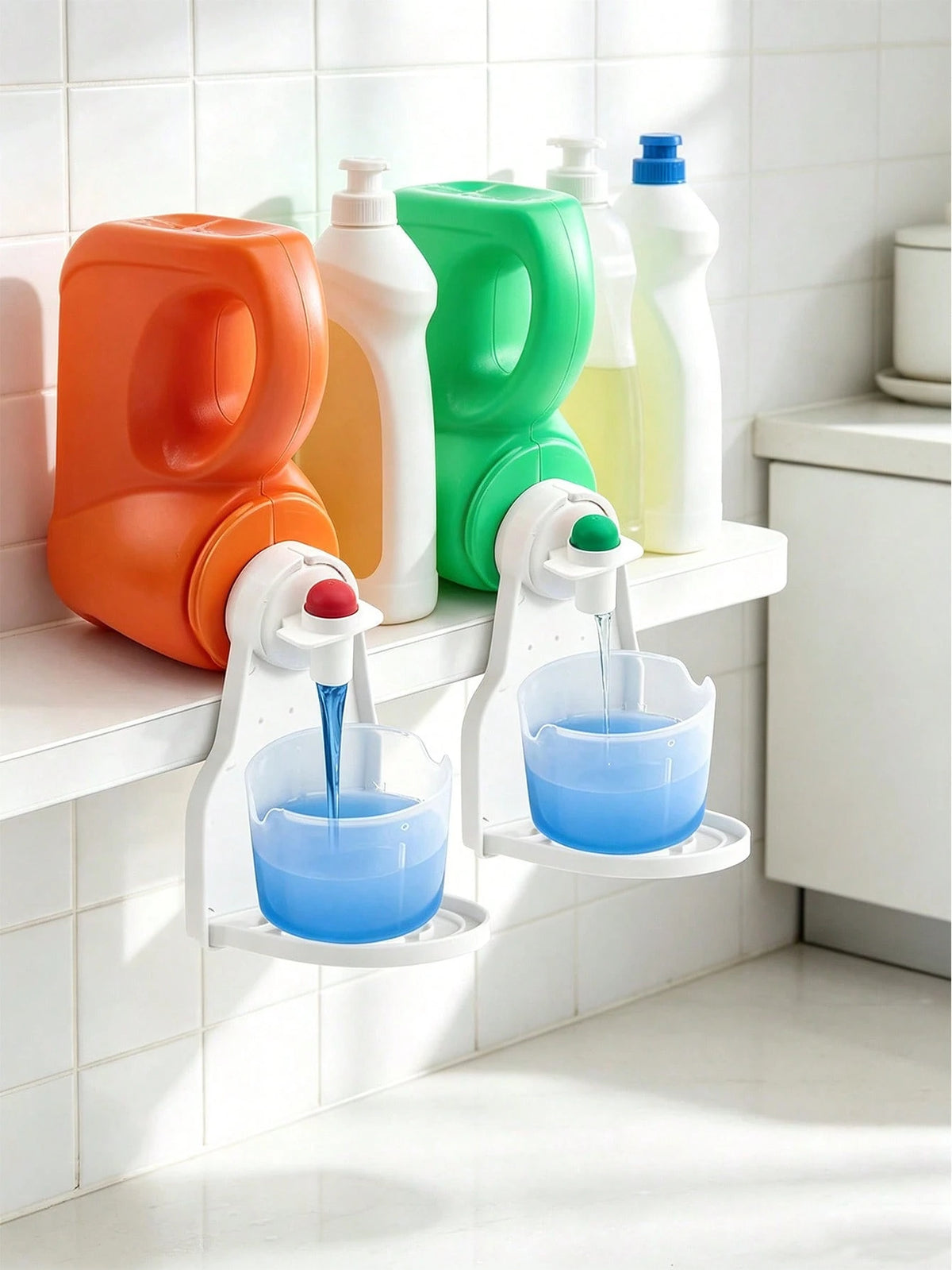 10/1pc Foldable Laundry Detergent Cup Holder, Prevents Liquid Spillage And Dripping, Practical Support Rack For Laundry Area, Home Laundry Accessory, Suitable For Balcony, Laundry Room, Indoor Daily U