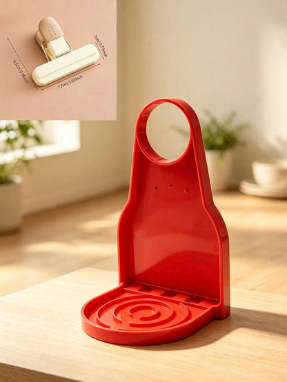 10/1pc Foldable Laundry Detergent Cup Holder, Prevents Liquid Spillage And Dripping, Practical Support Rack For Laundry Area, Home Laundry Accessory, Suitable For Balcony, Laundry Room, Indoor Daily U