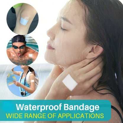 10/50/100/200pcs Waterproof Elastic Bandage, Transparent Protective Film, Waterproof Patch, Fixation Patc For Swimming, Showering & Tattoo Care