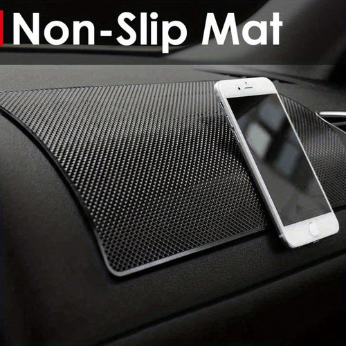 10.6"X 5.9" Car Dashboard Anti-Slip Mat, Adhesive Vehicle Dash Rubber Pad, Multi-Functional Auto Sticky Gripping Interior Fixing Accessories, Universal For Vehicle, SUV, Truck And More