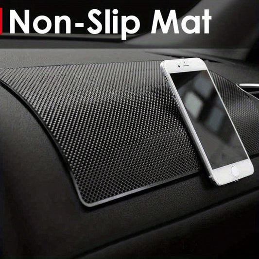 10.6"X 5.9" Car Dashboard Anti-Slip Mat, Adhesive Vehicle Dash Rubber Pad, Multi-Functional Auto Sticky Gripping Interior Fixing Accessories, Universal For Vehicle, SUV, Truck And More