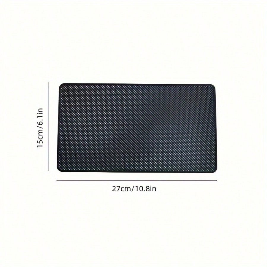 10.6"X 5.9" Car Dashboard Anti-Slip Mat, Adhesive Vehicle Dash Rubber Pad, Multi-Functional Auto Sticky Gripping Interior Fixing Accessories, Universal For Vehicle, SUV, Truck And More