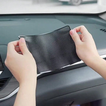 10.6"X 5.9" Car Dashboard Anti-Slip Mat, Adhesive Vehicle Dash Rubber Pad, Multi-Functional Auto Sticky Gripping Interior Fixing Accessories, Universal For Vehicle, SUV, Truck And More