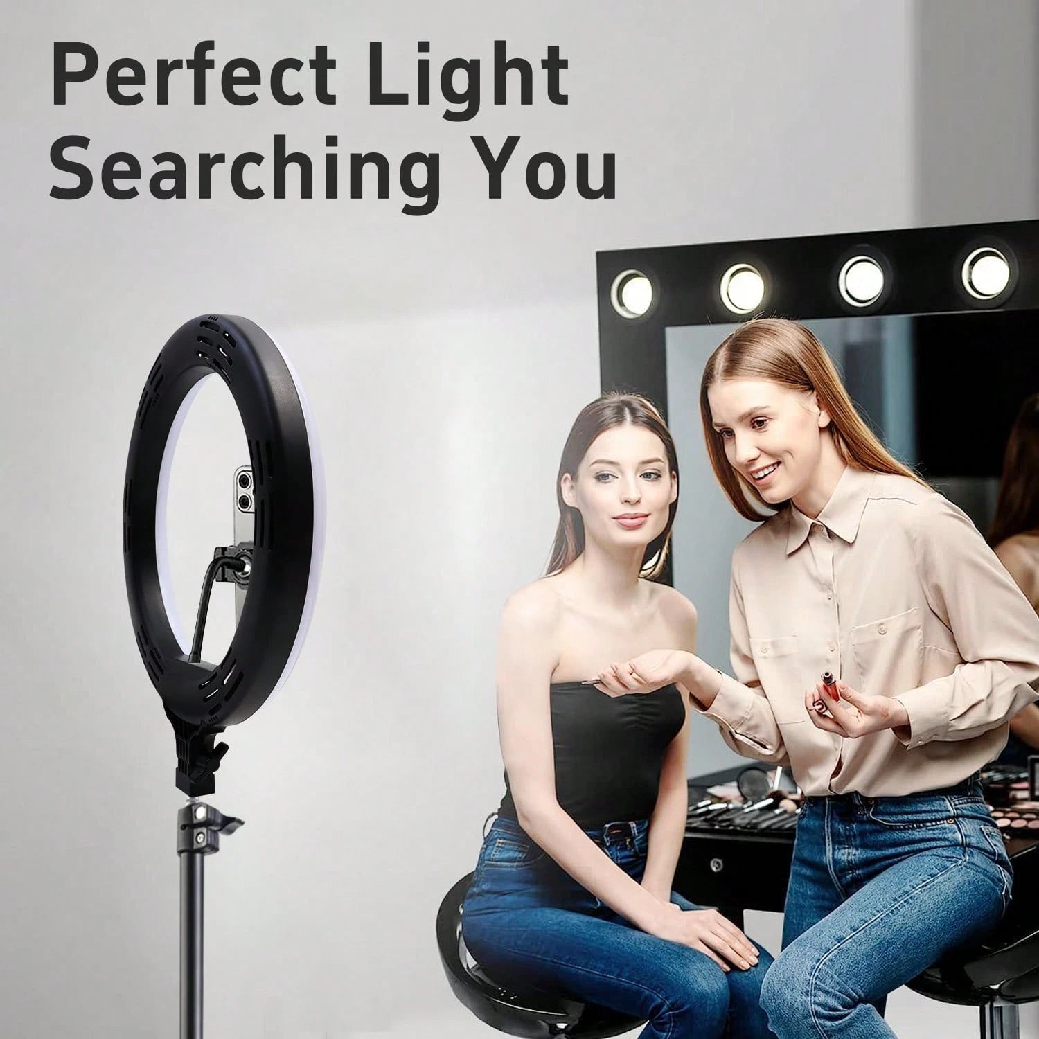10 Inch Adjustable 3-Color LED Ring Light With Flexible Tripod & Phone Holder – Perfect For Selfies, Vlogging, Interviews, And Live Streaming Suitable For Photography, Video Recording, Live Streaming