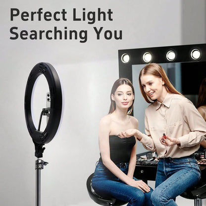 10 Inch Adjustable 3-Color LED Ring Light With Flexible Tripod & Phone Holder – Perfect For Selfies, Vlogging, Interviews, And Live Streaming Suitable For Photography, Video Recording, Live Streaming