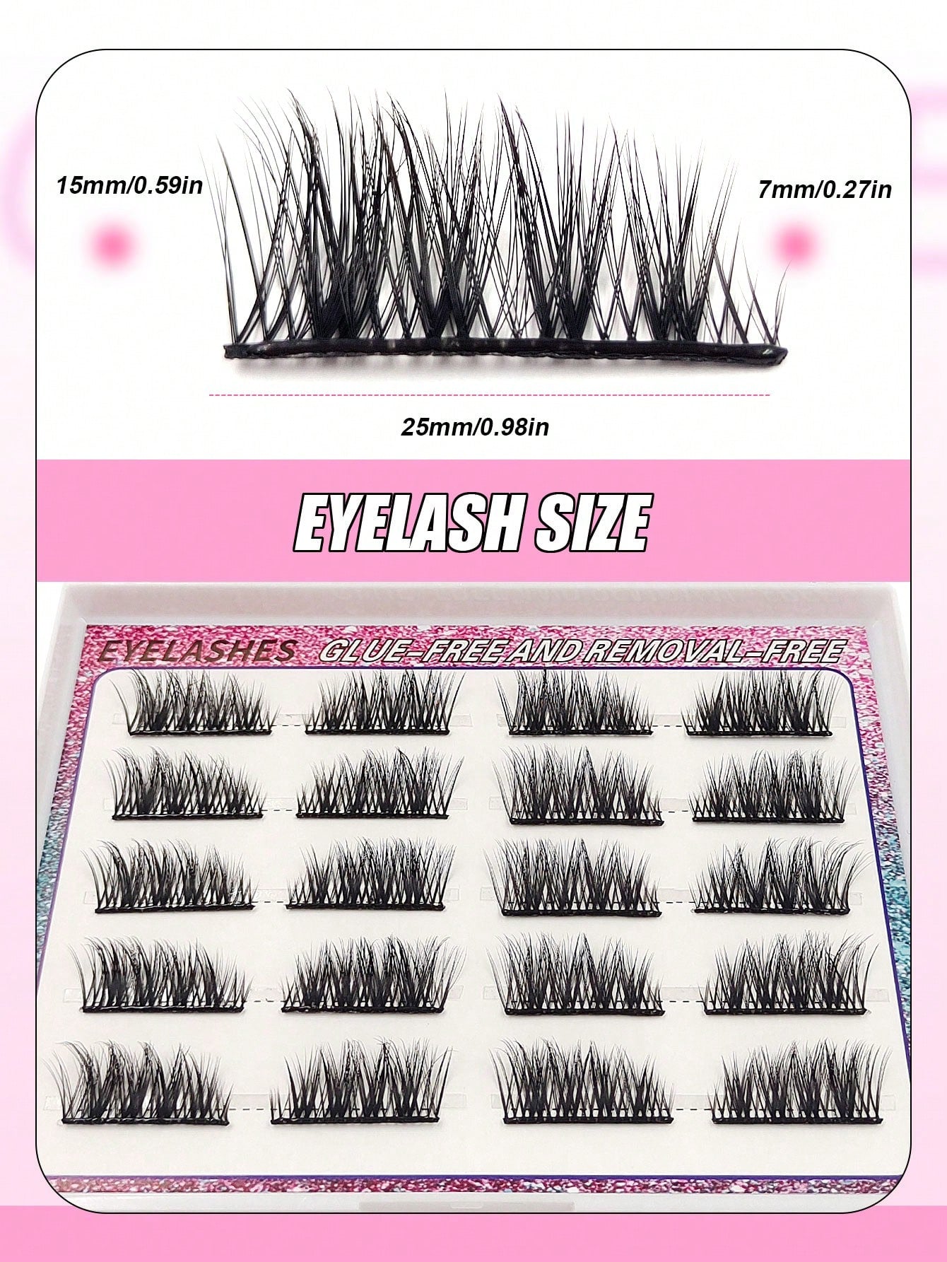 10 Pairs Glue Free Eyelashes And Fluffy Individual Lashes, Press On Lashes Crossed Self Adhesive Eyelash Extension Set Long Lasting Soft And Light Wear, DIY Eye Lash Gift For Women & Girl Lashes, Lash