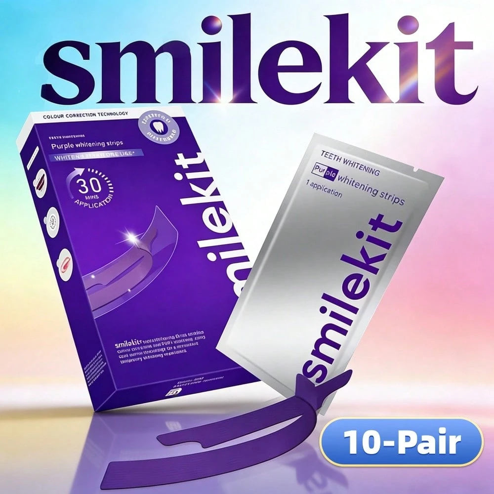 10 Pairs Purple Teeth Whitening Strips, Deep Cleaning, Oral Care, Freshens Breath, Teeth Whitening Strips For Travel And Home Use