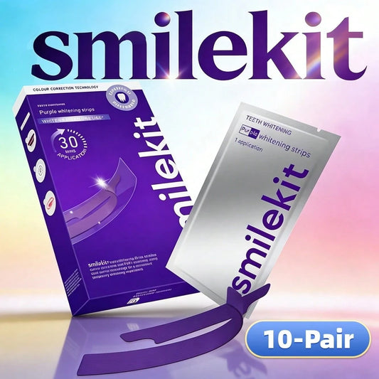 10 Pairs Purple Teeth Whitening Strips, Deep Cleaning, Oral Care, Freshens Breath, Teeth Whitening Strips For Travel And Home Use