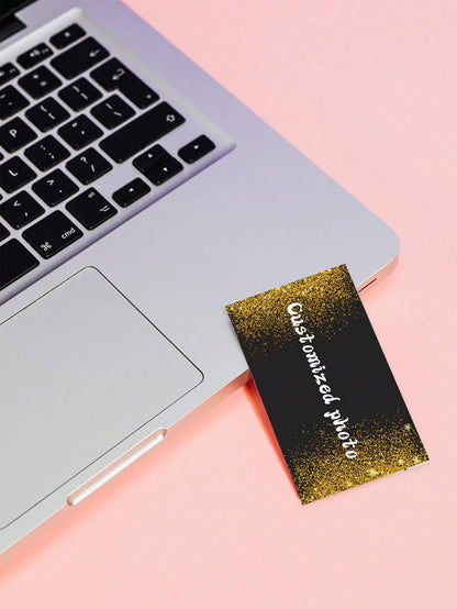 100/200/500pcs Custom Business Cards, With The Option Of Laminated Or Non-Laminated Cards, Upload Your Design Or Image To Customize Business Cards, Suitable For Individuals/Companies/Stores/Business/W