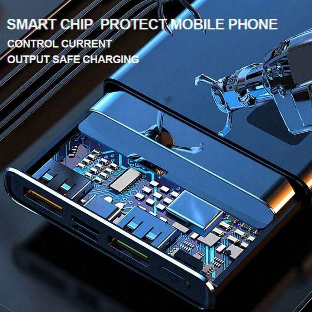 10000mAh Power Bank Portable Charger Mobile Power Supply, PD40W 3 Output & 2 Input Battery Pack With USB C For Cell Phones