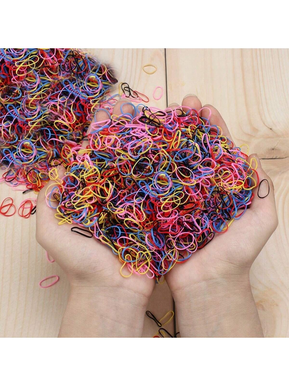 1000pcs Baby Girls Cute Colorful Mini Elastic Hair Ties Set- Perfect For Holiday Gifts & Decorative Hair Accessories!