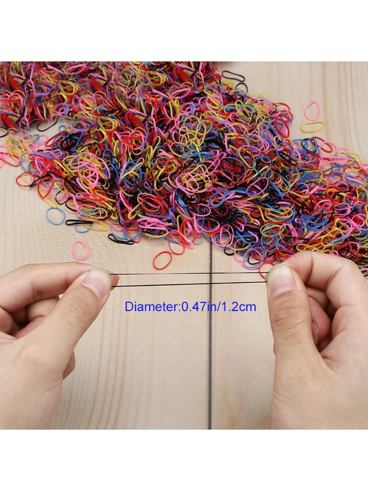 1000pcs Baby Girls Cute Colorful Mini Elastic Hair Ties Set- Perfect For Holiday Gifts & Decorative Hair Accessories!