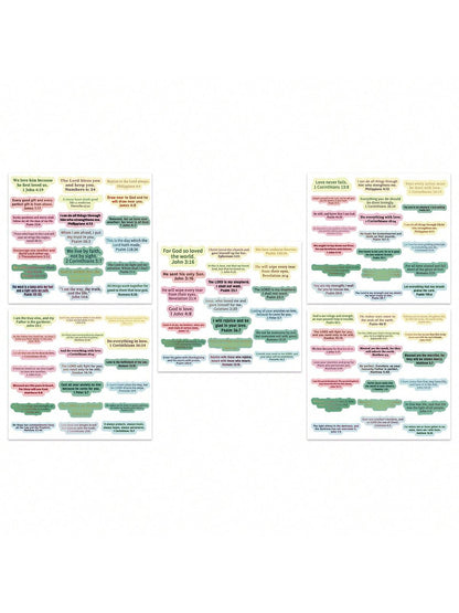 100pcs/5pcs Christian Inspirational Bible Verse Stickers- Religious Motivational Self-Adhesive Stickers With Jesus Quotes, Suitable For Water Bottles, Laptops, Phone Cases, Diaries, Etc.