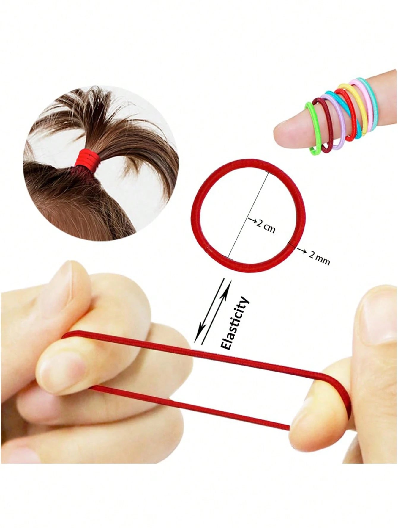 100pcs/Pack Random Color Baby Hair Ties, Crease-Free, High Elasticity Hair Bands Suitable For Baby Girls, Toddlers, Children, Fashion Hair Accessories