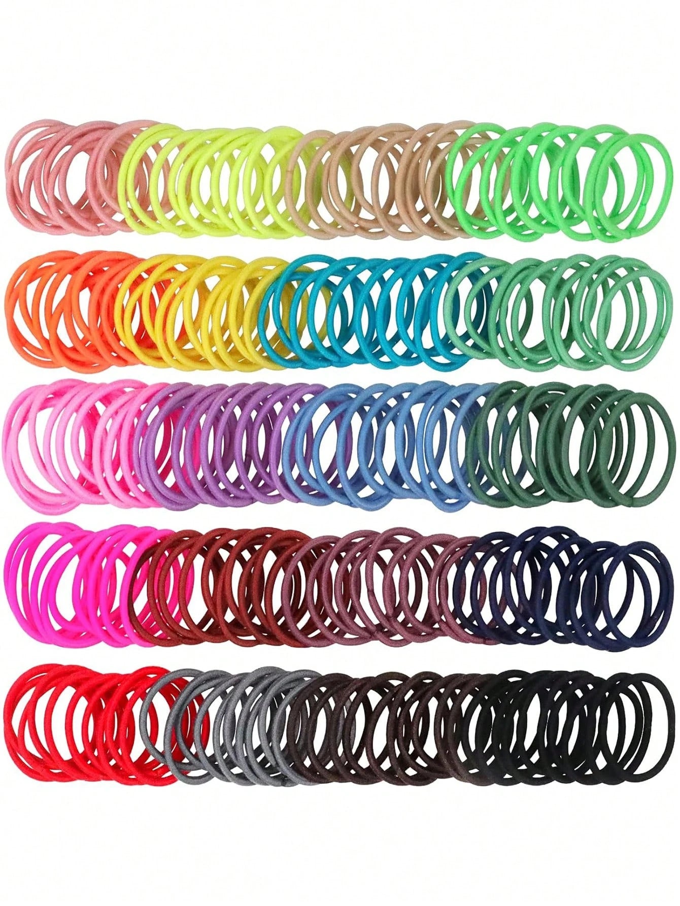 100pcs/Pack Random Color Baby Hair Ties, Crease-Free, High Elasticity Hair Bands Suitable For Baby Girls, Toddlers, Children, Fashion Hair Accessories