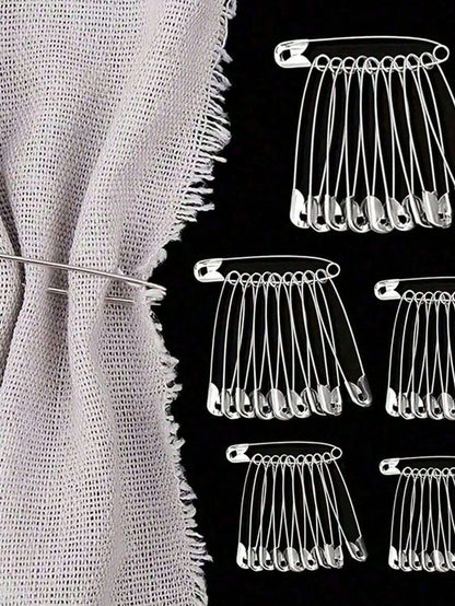100pcs Pins In Assorted Sizes And Shapes, Rust-Proof Large Pins Suitable For Clothing, DIY, And Crafts