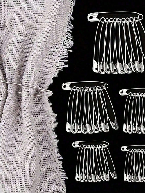 100pcs Pins In Assorted Sizes And Shapes, Rust-Proof Large Pins Suitable For Clothing, DIY, And Crafts