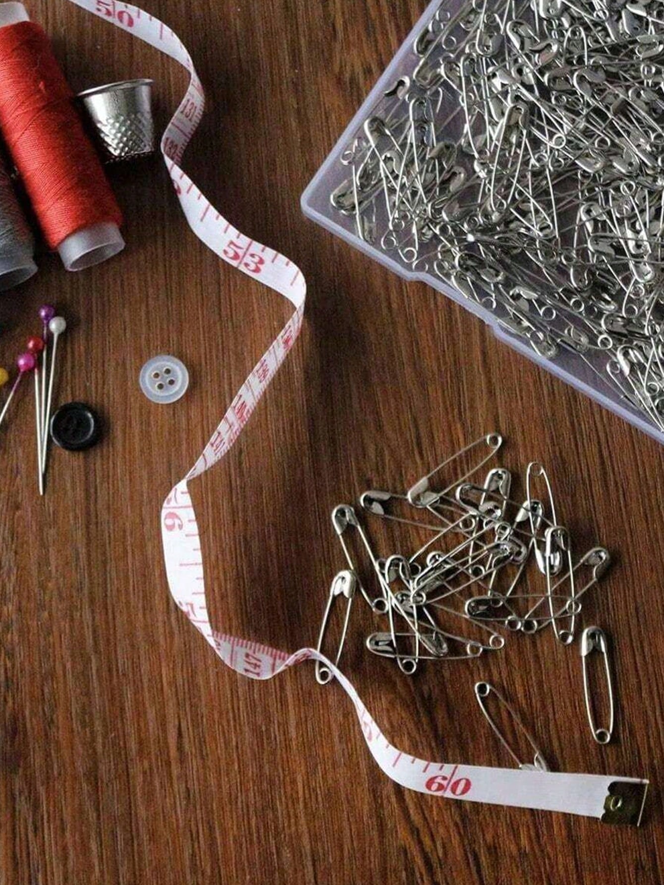 100pcs Pins In Assorted Sizes And Shapes, Rust-Proof Large Pins Suitable For Clothing, DIY, And Crafts
