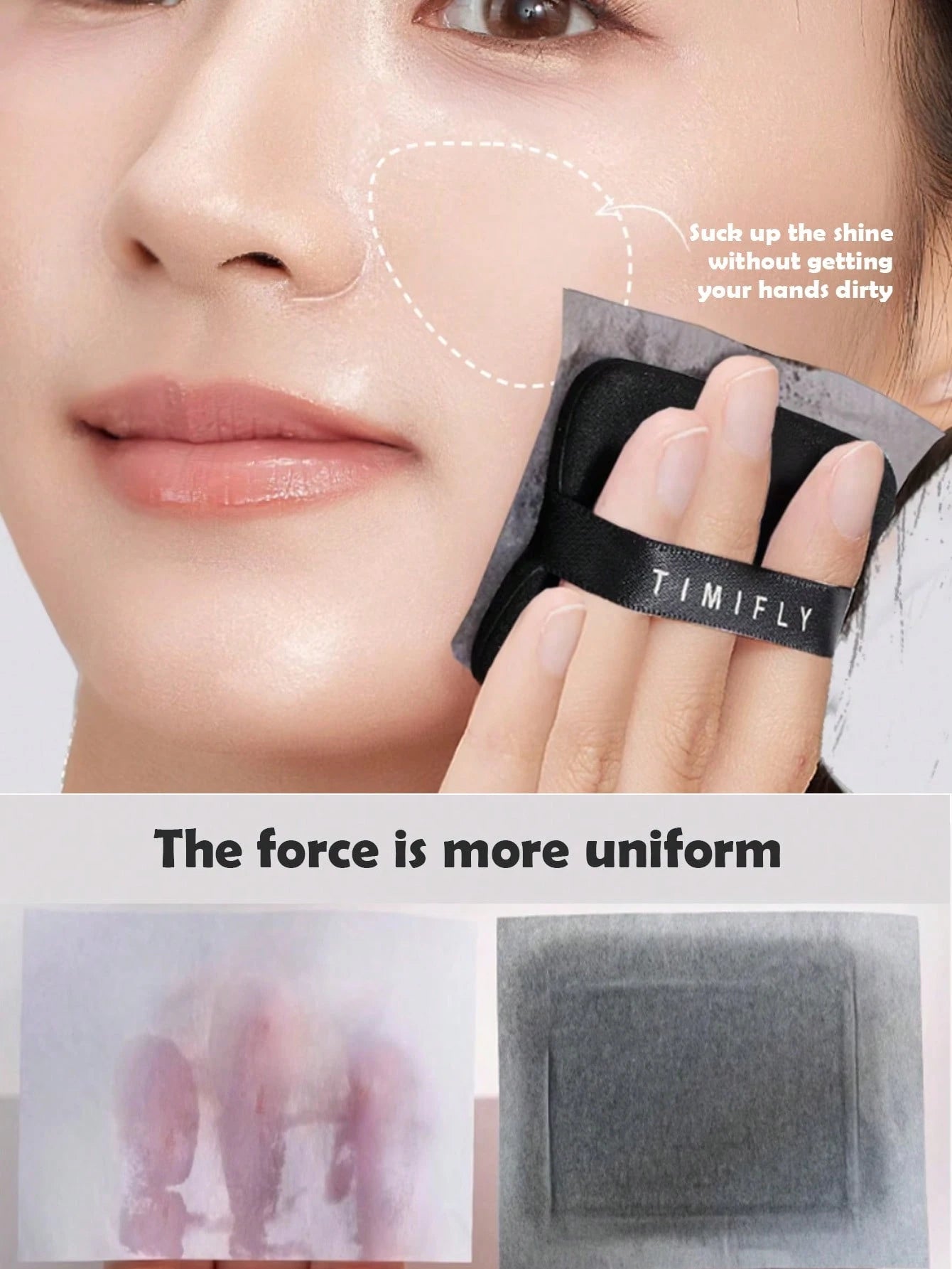 100pcs Portable Blotting Papers, Designed For Oily Skin, 3-In-1 Function With Mirror, Powder Puff And Blotting Papers, Lavender, Gardenia, Green Tea, Bamboo Charcoal Natural Soft Facial Blotting Paper