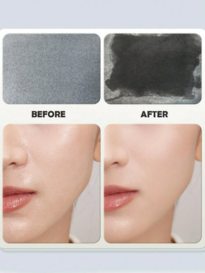 100pcs Portable Blotting Papers, Designed For Oily Skin, 3-In-1 Function With Mirror, Powder Puff And Blotting Papers, Lavender, Gardenia, Green Tea, Bamboo Charcoal Natural Soft Facial Blotting Paper