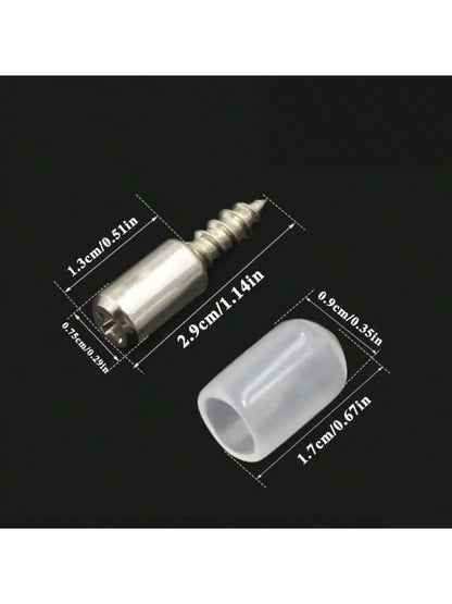 100pcs Steel Cabinet Shelf Support With Self-Tapping Screw And Anti-Slip Plywood Support, Ideal For Glass Furniture, Ensuring Maximum Stability And Easy Installation