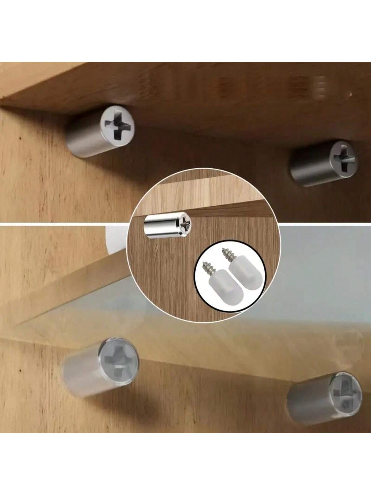 100pcs Steel Cabinet Shelf Support With Self-Tapping Screw And Anti-Slip Plywood Support, Ideal For Glass Furniture, Ensuring Maximum Stability And Easy Installation