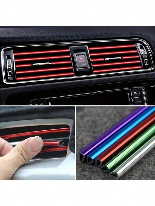 10pcs 7.87in Universal U-Shaped Trim Line For Car Air Conditioning Vent, Automotive Styling Door Edge Corner Protector