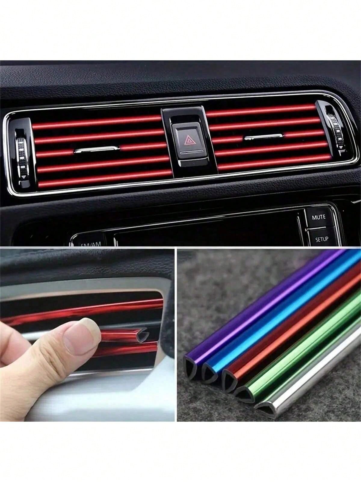 10pcs 7.87in Universal U-Shaped Trim Line For Car Air Conditioning Vent, Automotive Styling Door Edge Corner Protector