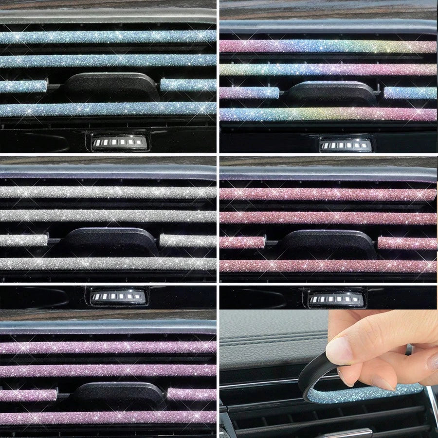 10pcs 7.87in Universal U-Shaped Trim Line For Car Air Conditioning Vent, Automotive Styling Door Edge Corner Protector