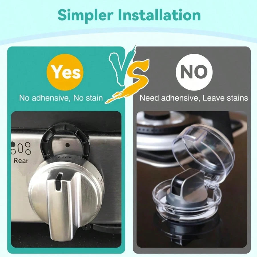 10pcs Gas Stove Knob Protectors, Universal Stove Knob Covers, Child Safety Locks For Gas Stove/Oven Knobs, Prevent Children/Pets From Touching, Suitable For Oven/Stove/Gas Cooktop