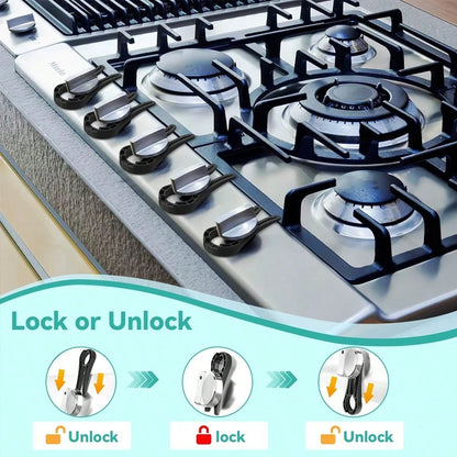 10pcs Gas Stove Knob Protectors, Universal Stove Knob Covers, Child Safety Locks For Gas Stove/Oven Knobs, Prevent Children/Pets From Touching, Suitable For Oven/Stove/Gas Cooktop