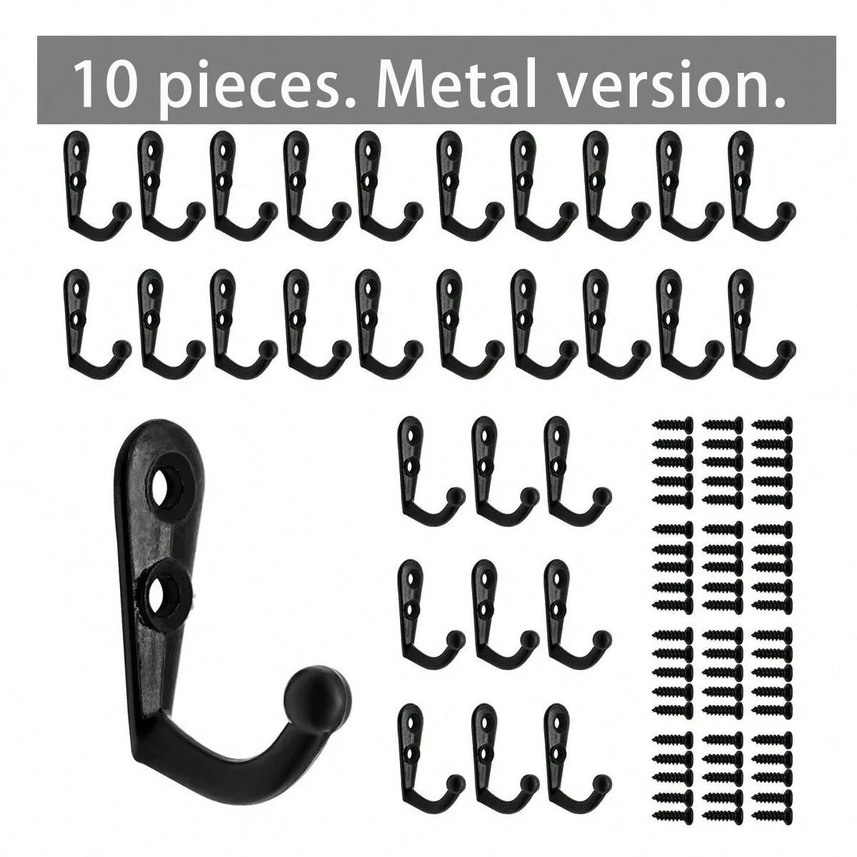 10pcs Push Pin Hooks, Plastic Head Cork Board Hooks Decorative Large Head Push Pin Hooks, Suitable For Photo Wall, Bulletin Board, Home Wall, Home Office School Supplies (Black, Transparent, Black & T