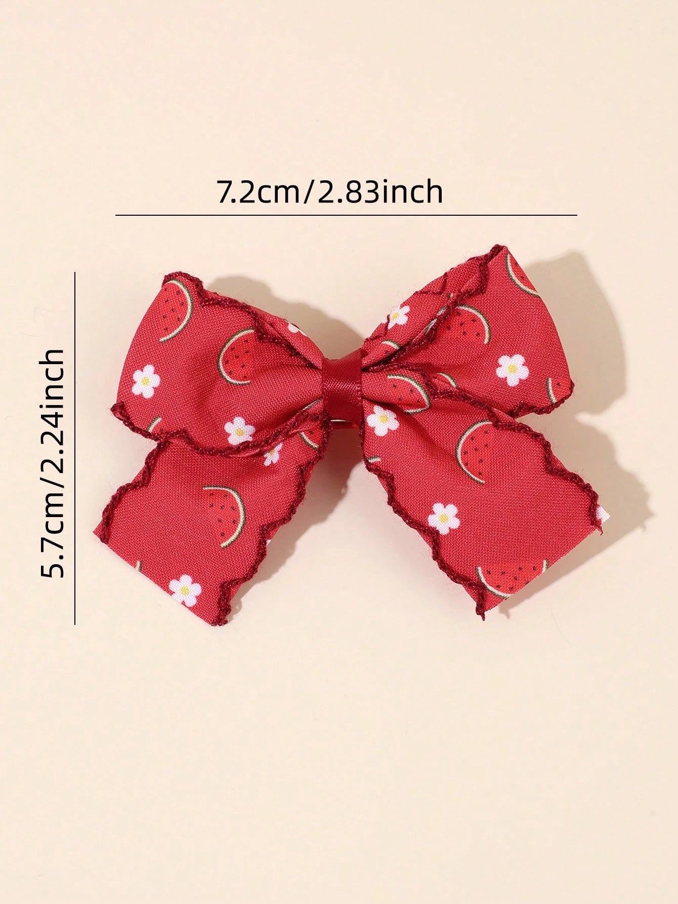10pcs/Set Girls Fruit Hair Clips, Cute Fruit Bow Hair Clips, Candy Color Fruit Hair Pins With Embroidery Ruffle Edge, Toddler Hair Accessories For Holiday Party