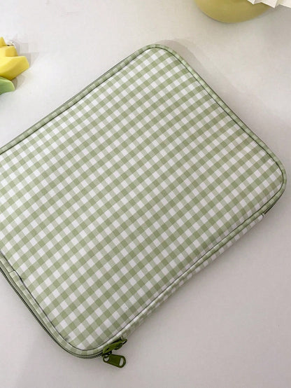 11 Inch 13 Inch Minimalist Plaid Zipper Laptop Tablet Protector For Ladies To Work And School. Fluffy Bag Checkered Checkerboard Checkered Bag Plaid Laptop Bag Laptop Case Laptop Sleeve Laptop Cover C