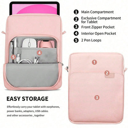 11" Tablet Sleeve Case With Shoulder Strap – Compatible With IPad, Galaxy, Kindle & Android Tablets