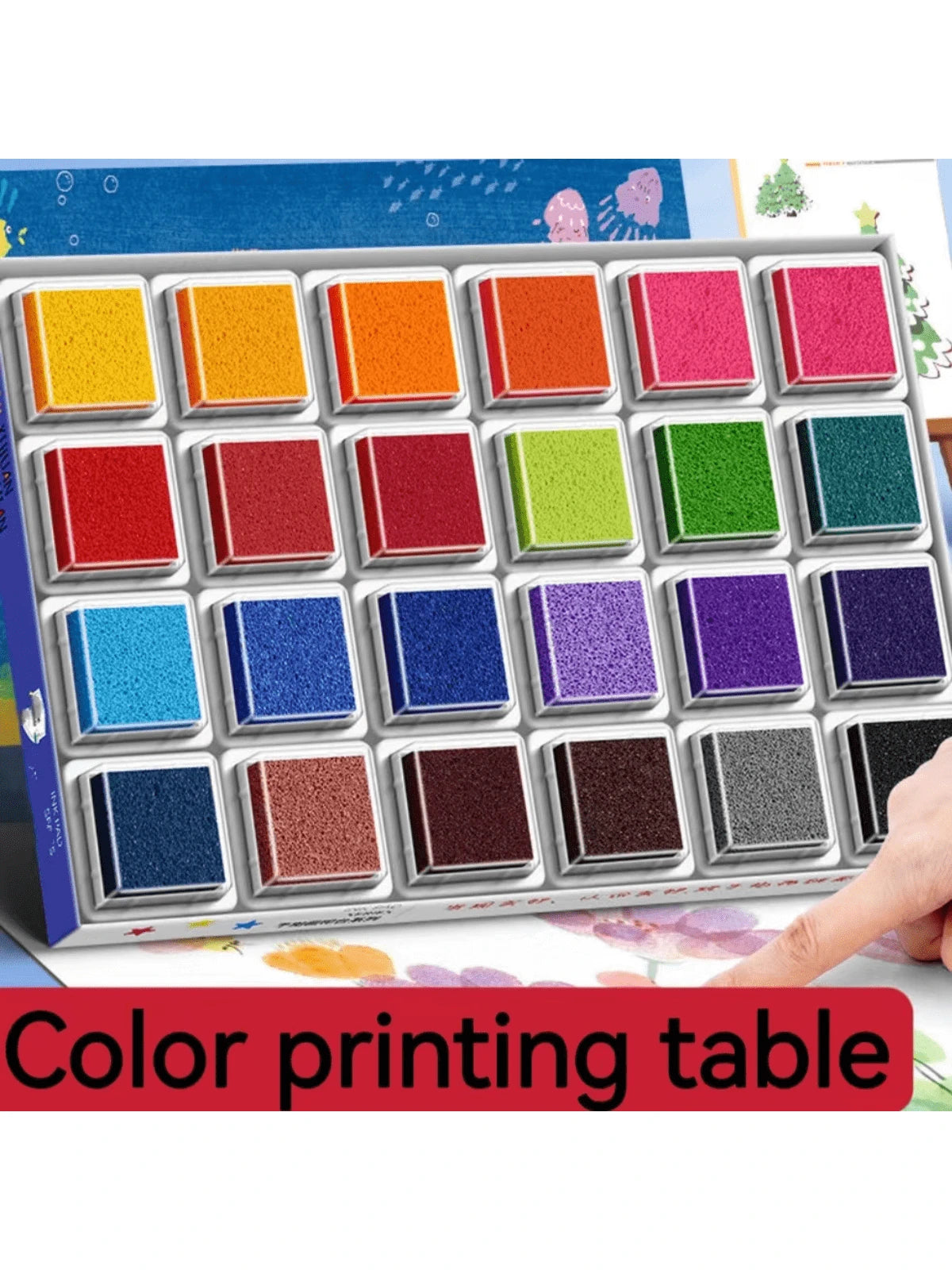 12/16/24/26 Color Washable Painting Inkpad Set, Suitable For Finger Painting, Surface Coating, DIY Graffiti, Artistic Creation, Watercolor Painting,School Supplies,Back To School