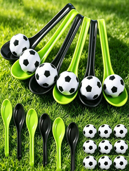 12/24pcs Football Party Game Set: Dribbling Relay Toys Set (Suitable For Teens And Adults), Includes Foam Footballs And Relay Games; Ideal As Party Supplies And Small Gifts For Sports Events, School P