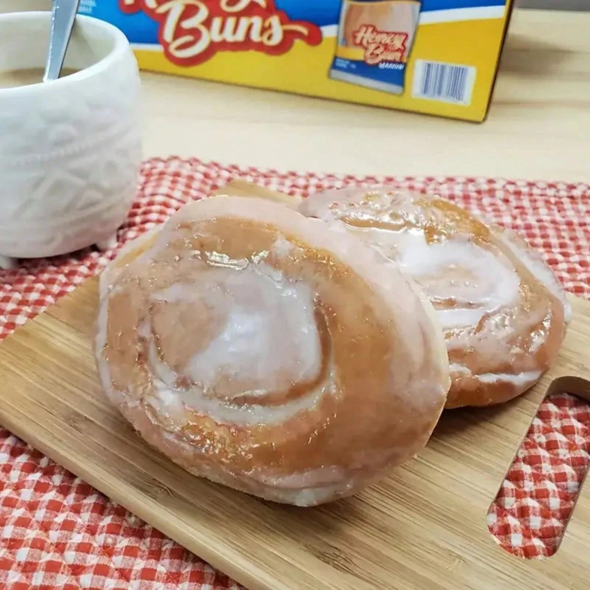 12 Packs Of Honey Buns (3 Oz Each)- Flaky Pastry Soaked In Sweet Honey & Coated With Delicate Frosting