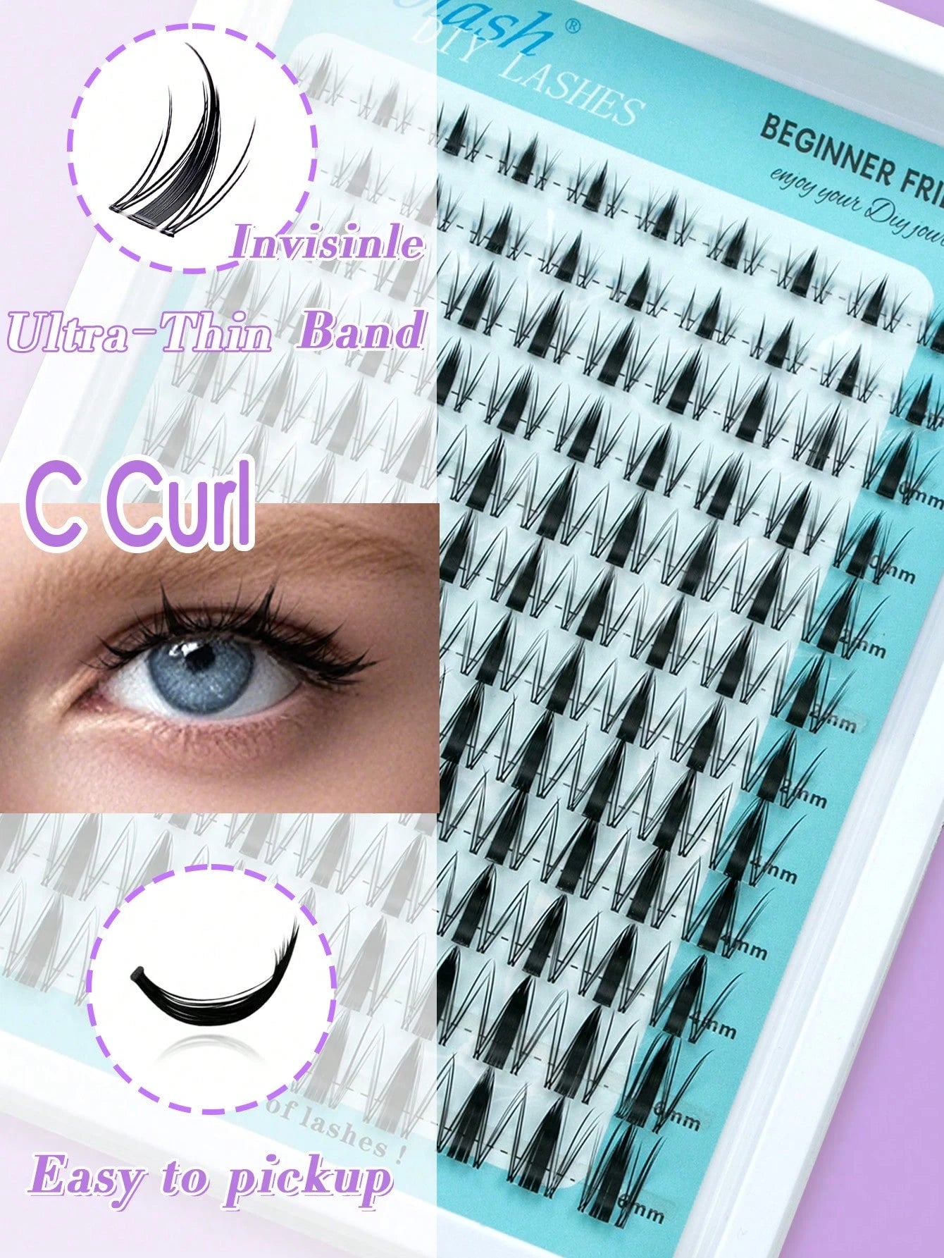 120pcs C/D Curl Maple Leaf Shaped False Eyelashes, New Cat Eye Style (C/D Curl, 8-16mm), Dense Autumn Maple Leaf Shaped False Eyelashes, Super Soft And Lightweight, Reusable Individual Segment False E