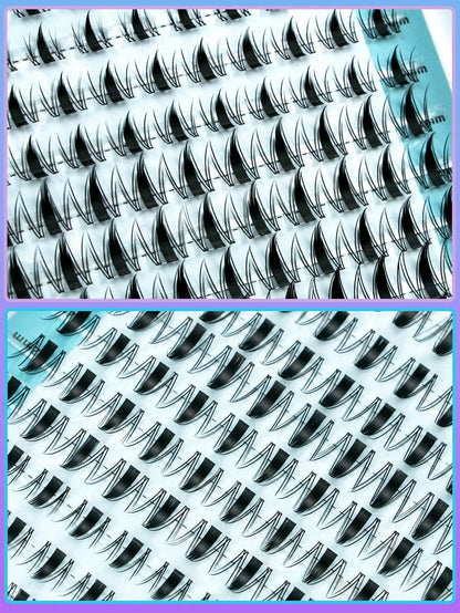 120pcs C/D Curl Maple Leaf Shaped False Eyelashes, New Cat Eye Style (C/D Curl, 8-16mm), Dense Autumn Maple Leaf Shaped False Eyelashes, Super Soft And Lightweight, Reusable Individual Segment False E