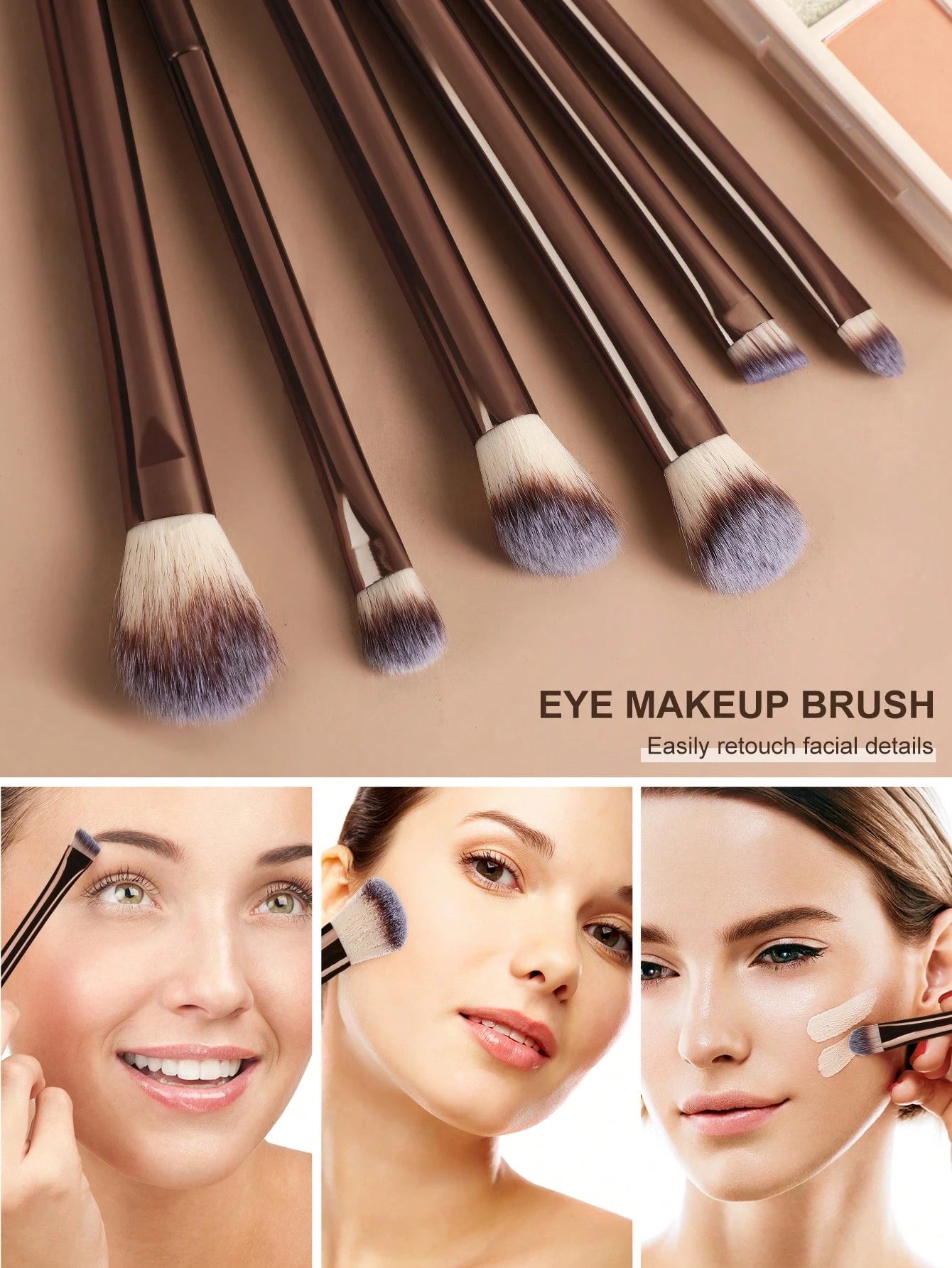 12pcs Professional Soft Hair Long Aluminum Tube Makeup Brush Set, Including Foundation Brush, Eyeshadow Brush, Eyebrow Brush, Blending Brush, Highlighter Brush, Concealer Brush, Suitable For Daily Use